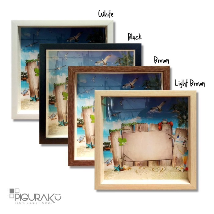 

Ready Pigura Bingkai Foto - Frame 3D - Scrapbook (30,5X30,5Cm) - Pakai Kaca