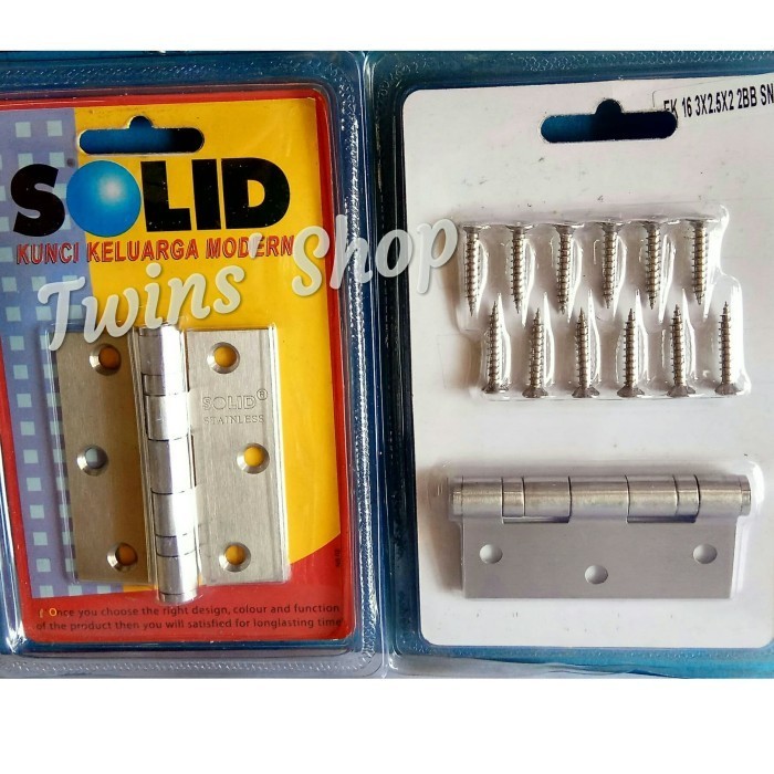 ENGSEL JENDELA 3 INCH SOLID BAHAN STAINLESS STEEL / ENGSEL 3'