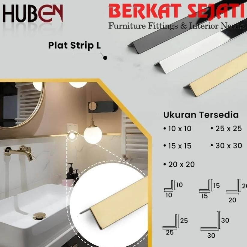 Gold L (10 X 10 Mm) List Lis Siku Plat Strip Stainless Steel 3M