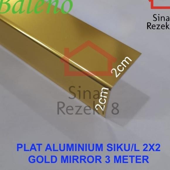 Plat Alunium Siku L Gold 20 X 20 Baleno / List Edging Lis