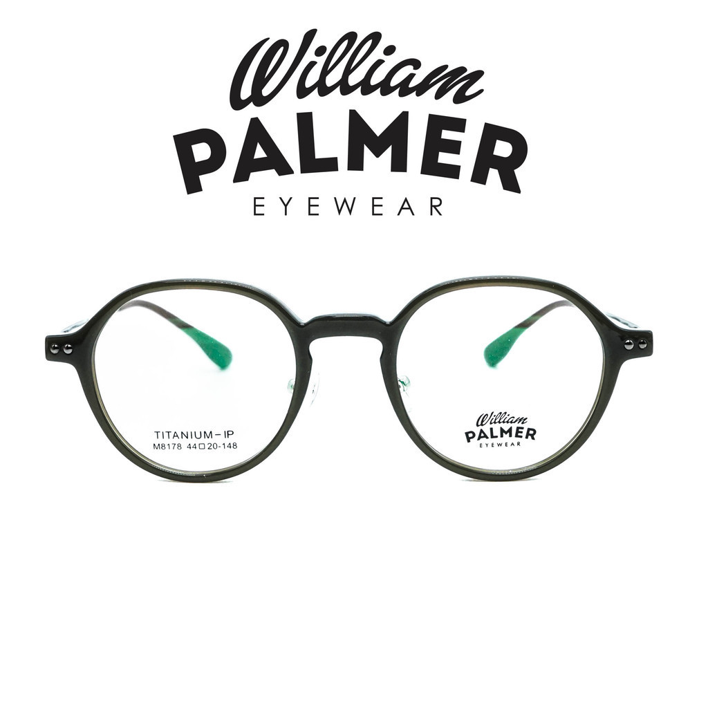 William Palmer Kacamata Pria Wanita Titanium 8178 C5 Olive