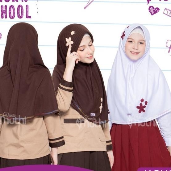 Kerudung Sekolah Anak Tk Sd Warna Putih Jasne Jilbab Vania