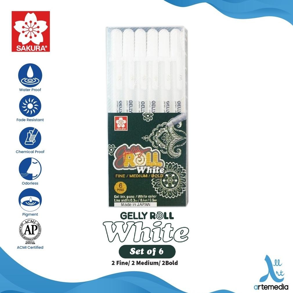 

If56 Sakura Gelly Roll White Color Gel Pen Bolpen Sale