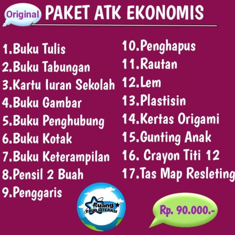 

rd-67 ORI|PAKET ATK-ALAT TULIS SEKOLAH|TK-PAUD-RA-TPA-KB Termurah