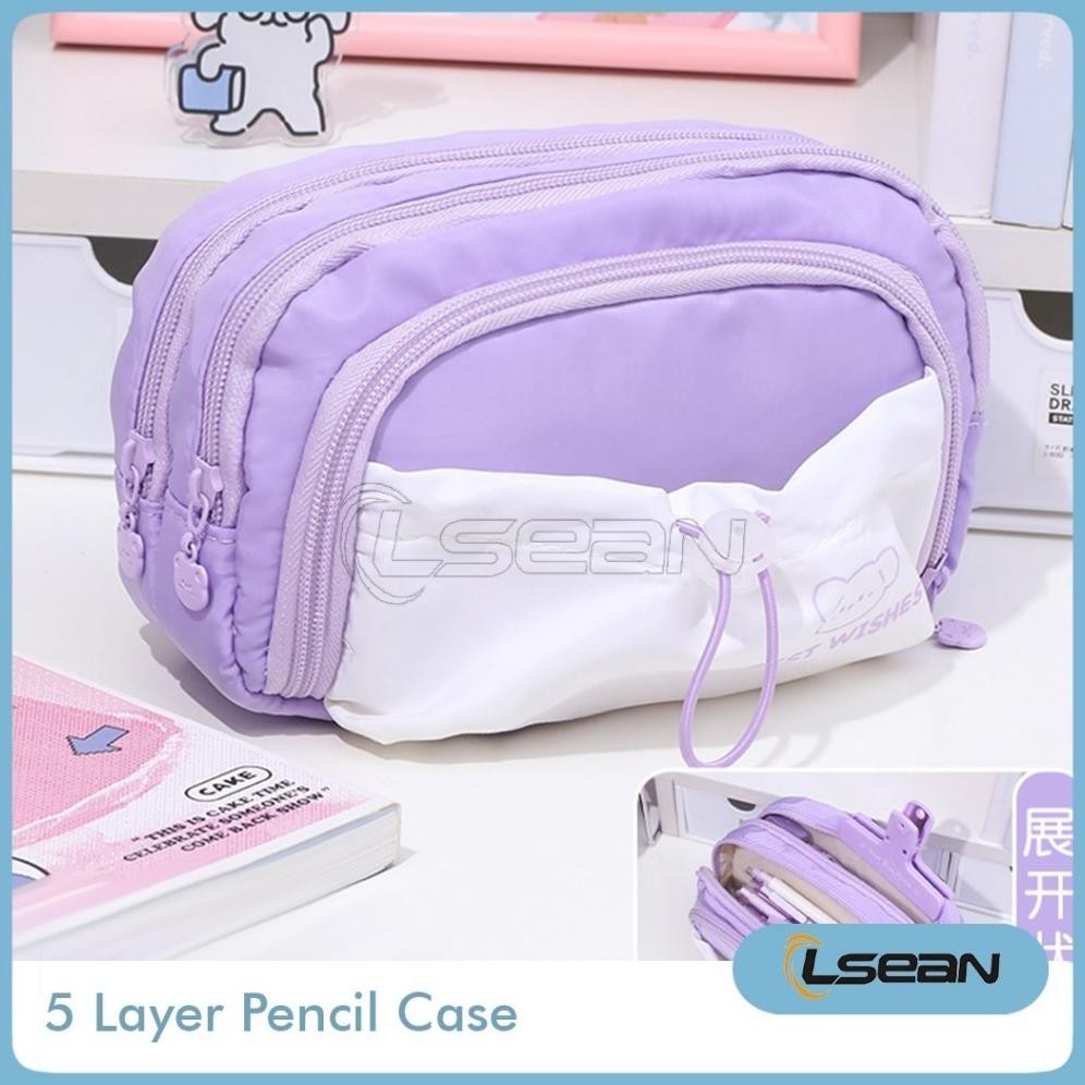

hjg-7 Pencil Case Serut Multifungsi Multi Layer Pouch Organizer Makeup Stationery Tempat Pensil Aesthetic Kapasitas Besar Terlaris