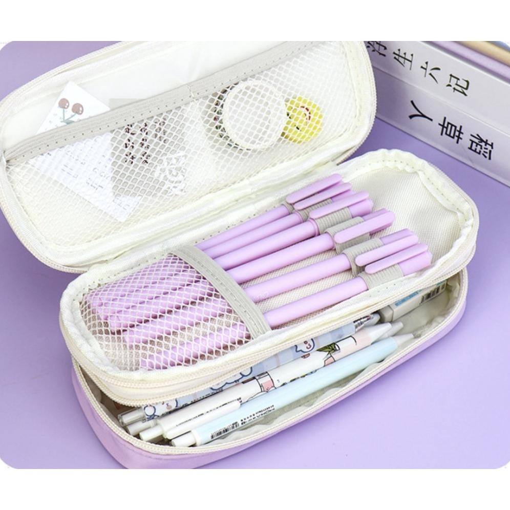 

dvc-78 TXS01 Pen Pencil Case Kotak Tempat Pensil LUCKY DAY Water Resistant Macaron Color KTM Original