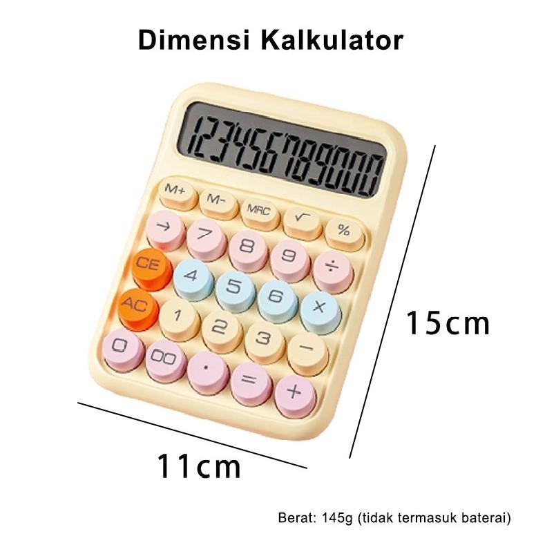 

fx-45 Kawaii Korea Dopamin Kalkulator Warna 12digis Display Besar Keyboard Dot Mekanik Tombol Besar Alat Tulis Sekolah&Kantor Kalkulator Elektronik Warna Berkualitas