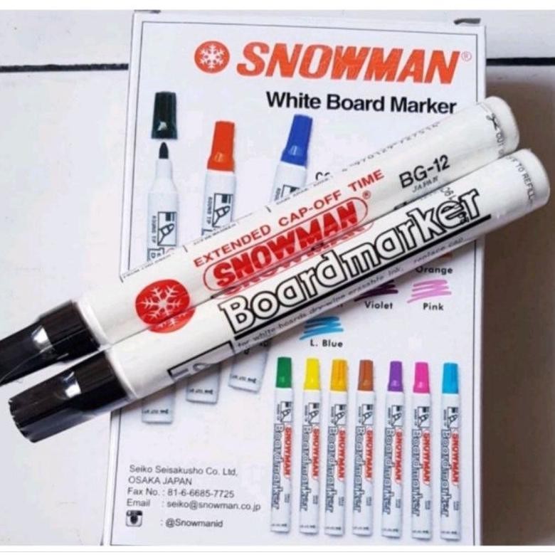 

ede-78 spidol tidak permanen snowman BG-12 12pcs (1lusin)wrn hitam Sale