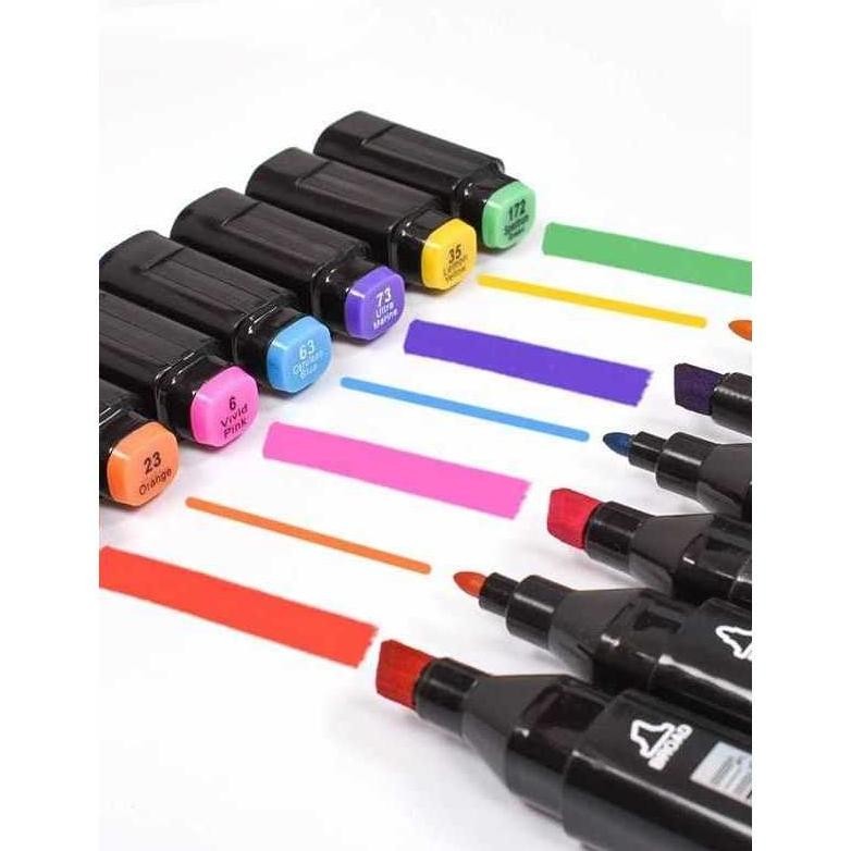 

Be09 MS Stabilo Spidol Warna Sketsa Umum Dua Sisi Kepala Tulis Luas dan Halus Double Headed General Touch Marker Pen Animation Set Markers Dual Side Fine Art Brush Twin Market Set 24pcs, 48pcs, 80pcs All In One Multi Color Pena Pensil Viral