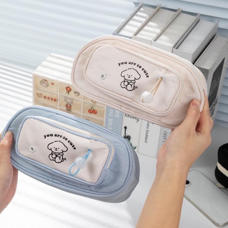 

nl-8 NEW! KOTAK PENSIL SLETING MOTIF PUPPY LUCU / LARGE CAPACITY PENCIL CASE 2 COMPARTMENT / STUDENT STATIONERY / NOAH PENCIL CASE / KOTAK PENSIL AESTHETIC KOREA / PERLENGKAPAN SEKOLAH Premium