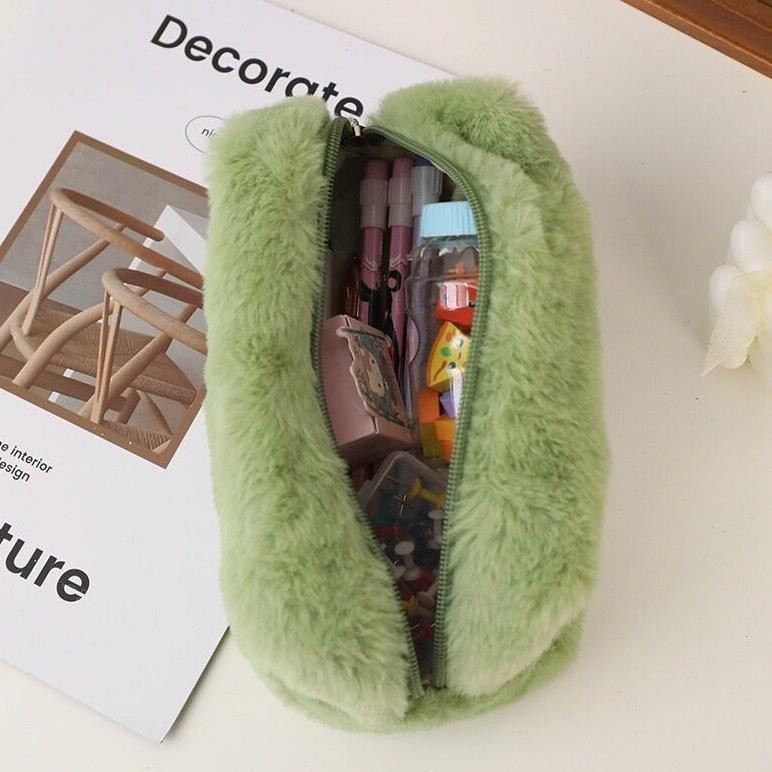 

EVY-510 [MILOLI] Kotak Pensil FURRY CARTOON FROG L0TS0 RABBIT Pouch Fluffy Pencil Bag Tempat Pensil Resleting Stationery - F0242 Viral