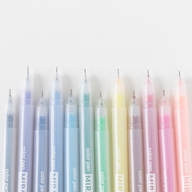 

dw-45 12 PCS Colored gel pens set Kawaii blue 0.5 mm ballpoint pen for journal Cute School stationary supplies Terlaris