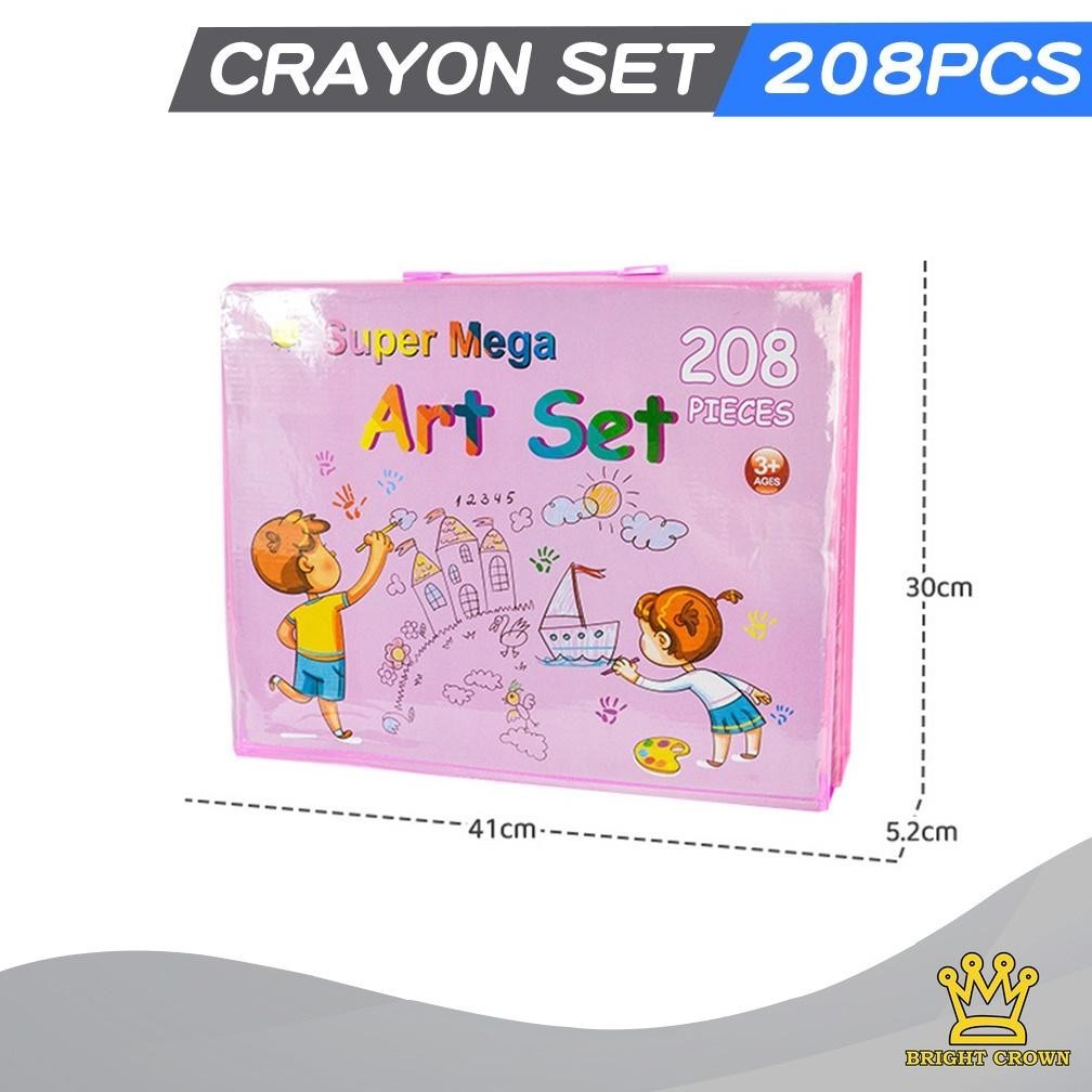 

KOE-1116 BrightCrown Pensil Warna Crayon Set Isi 208pcs & 150pcs / Crayon set Warna Cocok Menggambar Mewarnai Murah