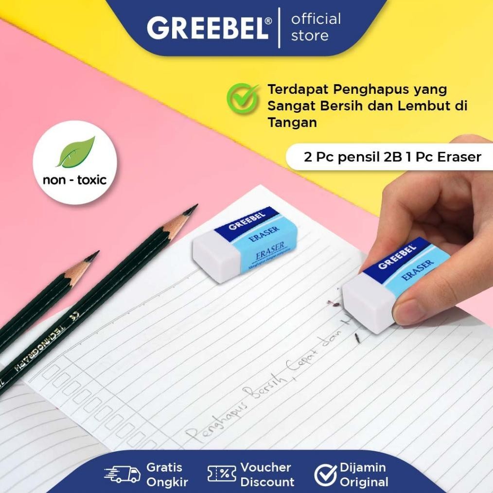 

VEX-2126 GREEBEL Crayon Kids Oil pastel (BUNDLING Krayon 55 Warna + Alat Tulis) / Crayon Greebel Termurah