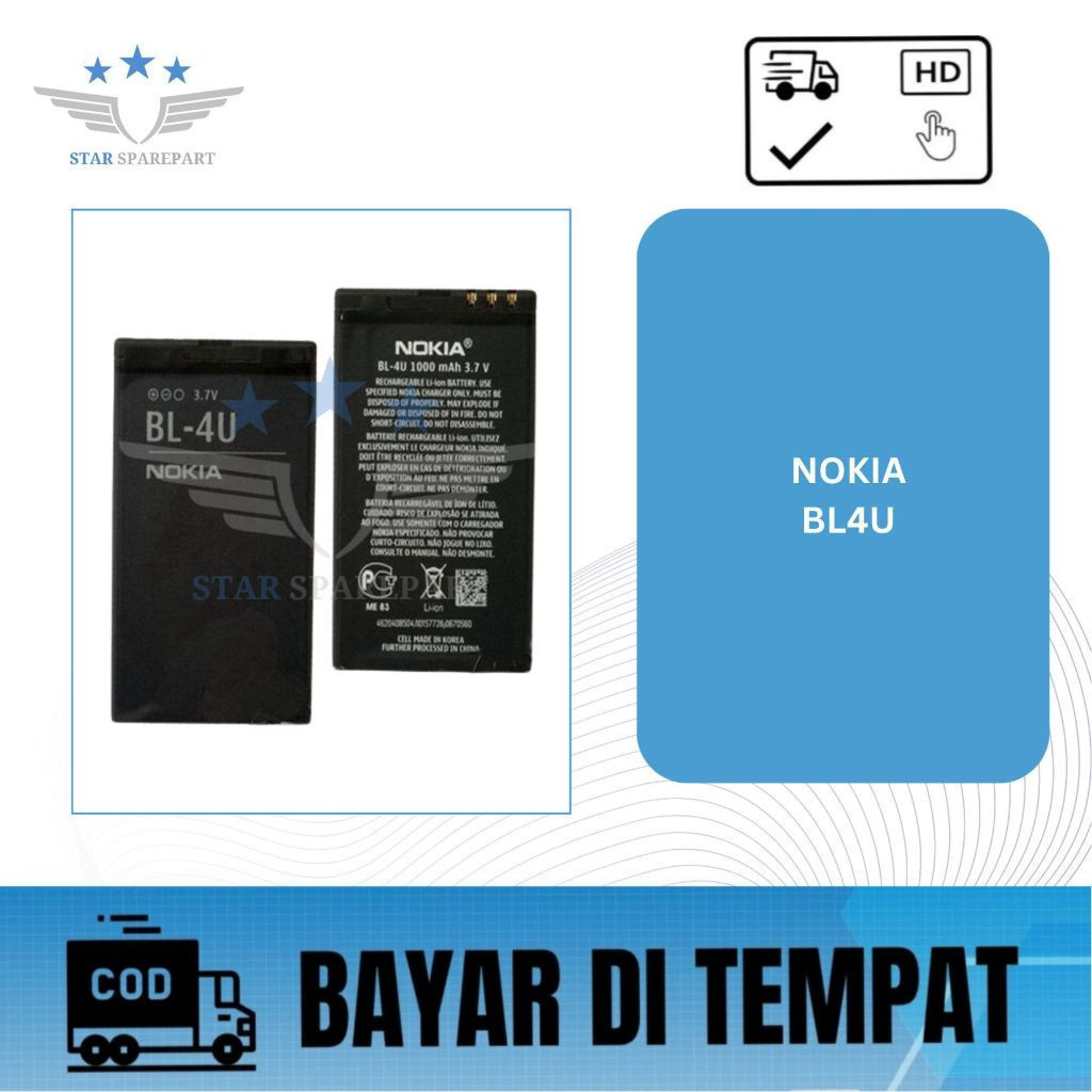 BATERAI NOKIA BL4U BATTERAI BATTERY