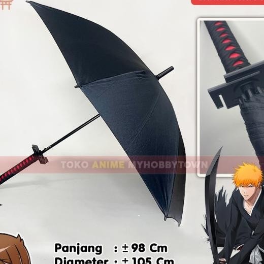 Payung Anime Pedang Bleach Tensa Zangetsu Bankai Kurosaki Ichigo