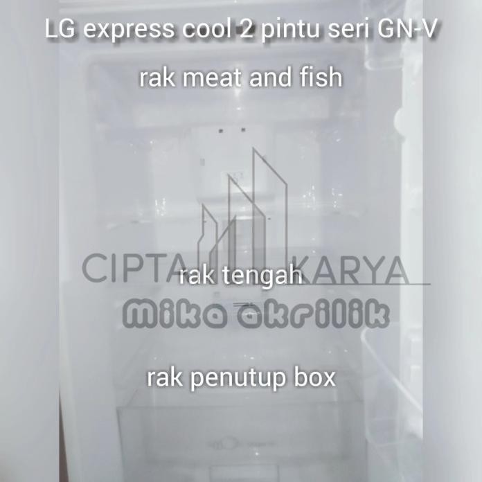 RAK KULKAS LEMARI ES LG EXPRESS COOL 2 PINTU SERI GN-V CUSTOM 5MM