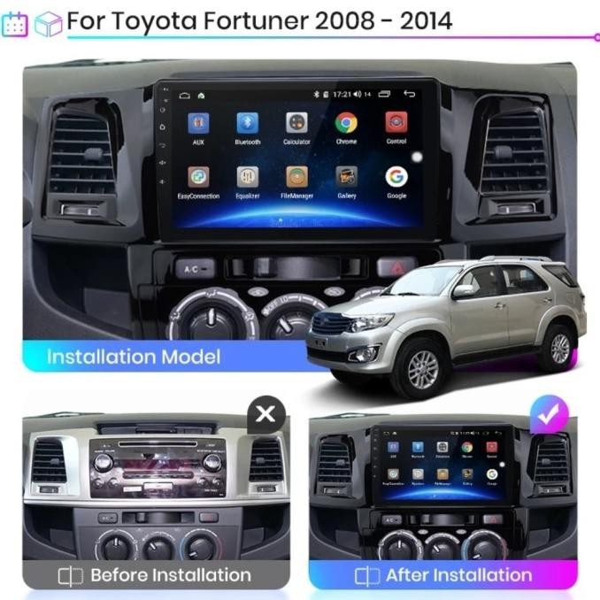 HEAD UNIT ANDROID 9 INCH FORTUNER 2008-2014 RESTOCK