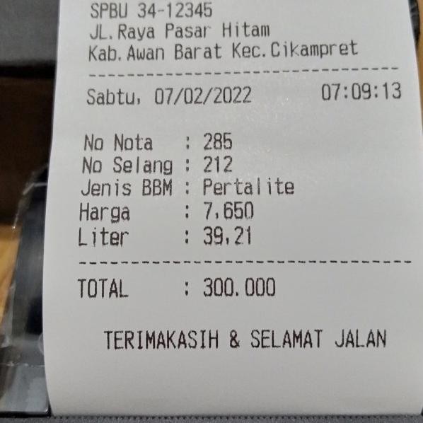 Printer Spbu Termasuk Aplikasi