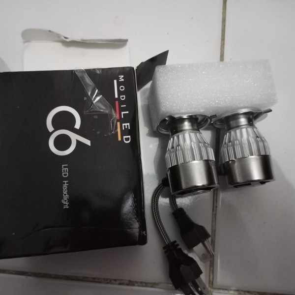 LAMPU LED HEADLAMP MOBIL C6 H4 36 WATT 12-24 V SUPER TERANG SEPASANG