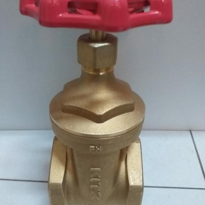 Gate Valve Kitz Kuningan 2"(Inch) Stop Kran Kuningan Kitz