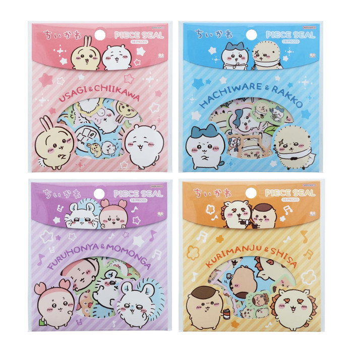 

Sale Sticker Piece Seal Chiikawa Hachiware Usagi Momonga 18 Pieces Stiker Deco Journal Limited