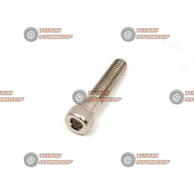 Murah (1) Baut L M10x45 Kunci L8 Drat 14 Halus 10x45 M10 10mm Nekel 7oto Juara