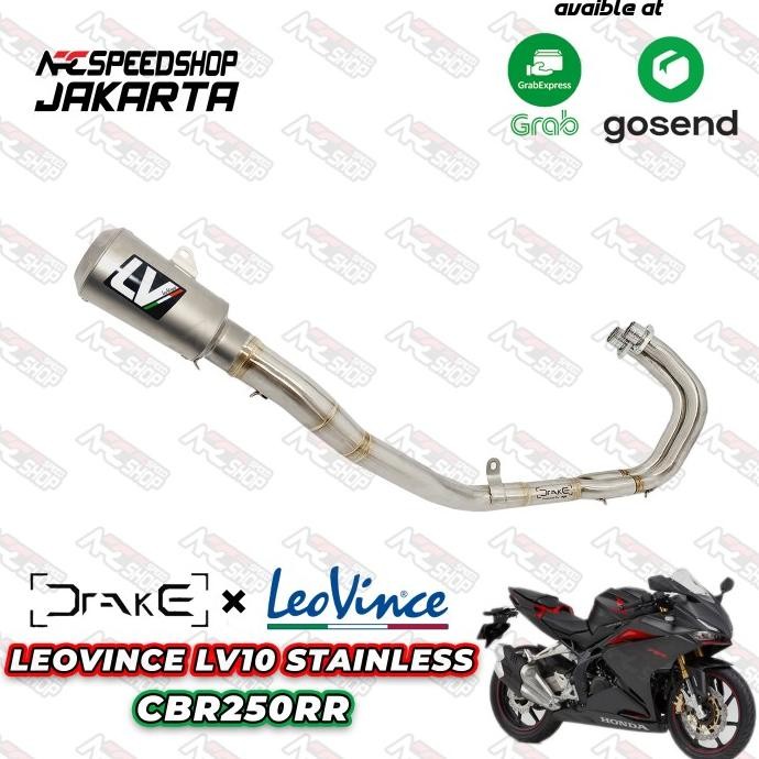 Knalpot Leovince LV 10 Stainless Header Drake R9 Honda CBR250RR