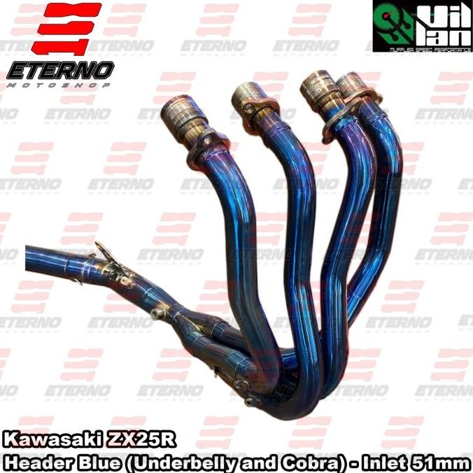 Header Knalpot Villan Kawasaki ZX25R Underbelly Cobra - Blue