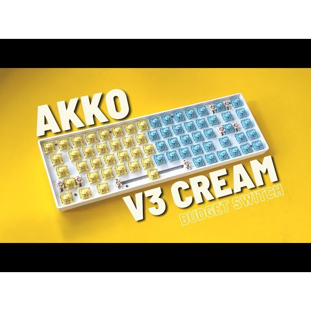 Akko V3 Cream Yellow / Blue Pro Mechanical Switch For Gaming Keyboard
