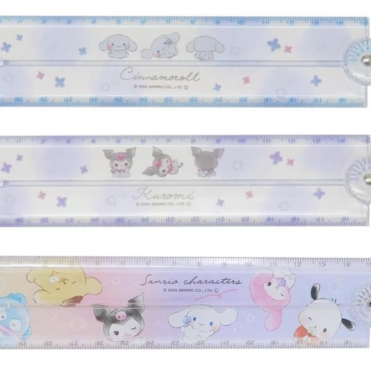 

Ruler Foldable 30Cm Sanrio Chibi Kuro Cinnamoroll Pochacco Ggaris Lipat Busur Lited Edition