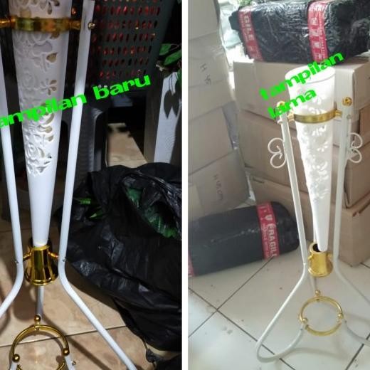 Pot Kerucut Besi/Pot Stending Besi/Kusus Bunga Plastik /Pot Corong