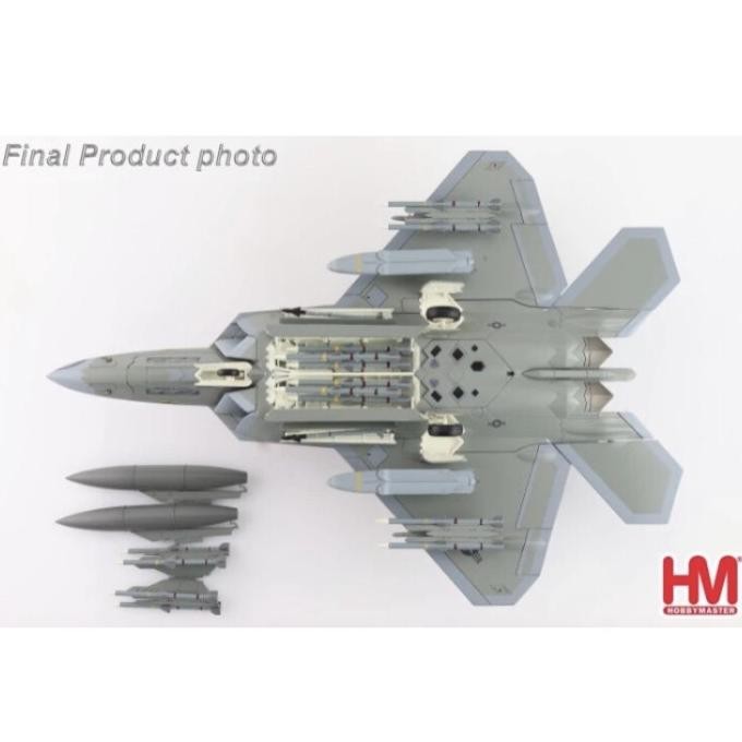 Diecast Pesawat Tempur F-22 Raptor "Spirit Of America" Scale 1/72 By Hobby Master