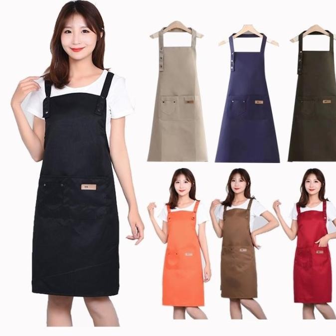 Cyber Monday Apron Waterproof Celemek Masak Dapur Pria Wanita Chef Pelayan Cafe Waiter Original Hand