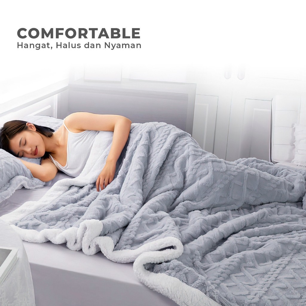Selimut mewah susu Selimut Berat tinggi selimut tebal ganda tunggal selimut sofa tidur siang