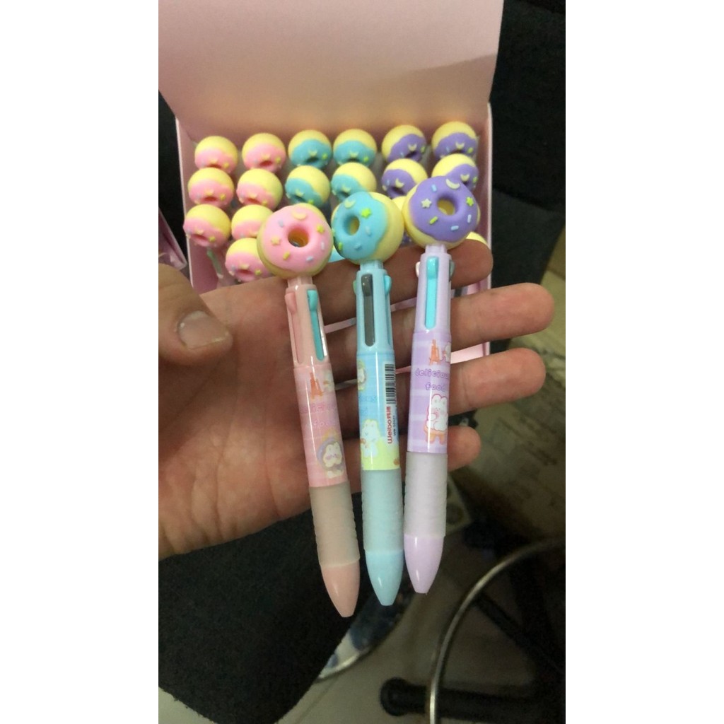 

*:*:*:*:*] ballpoint 4 warna donat weibo benny satuan fancy pulpen