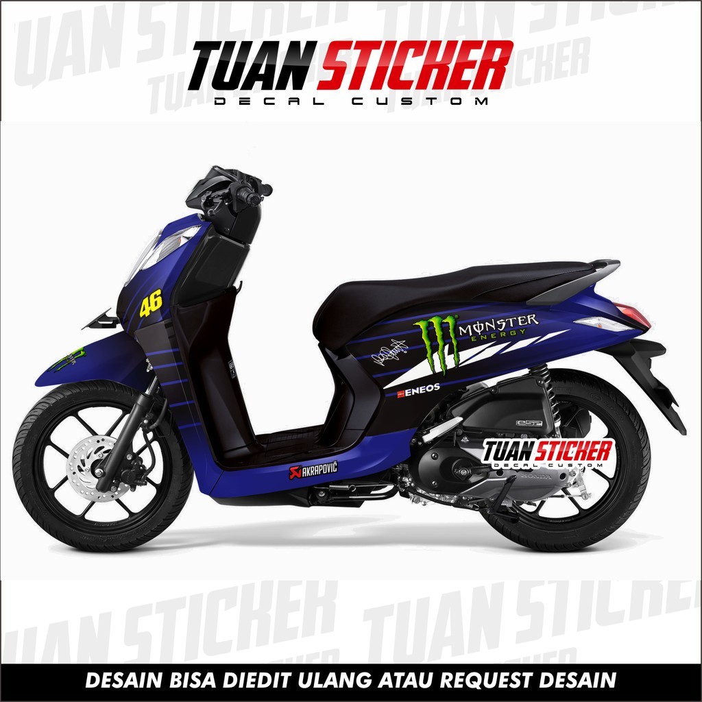 Sticker Striping decal Genio, Decal Honda Genio, Striping Genio, Sticker Honda Genio livery