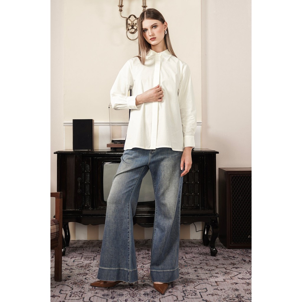 Benang Jarum - Hannah Textured Shirt - White