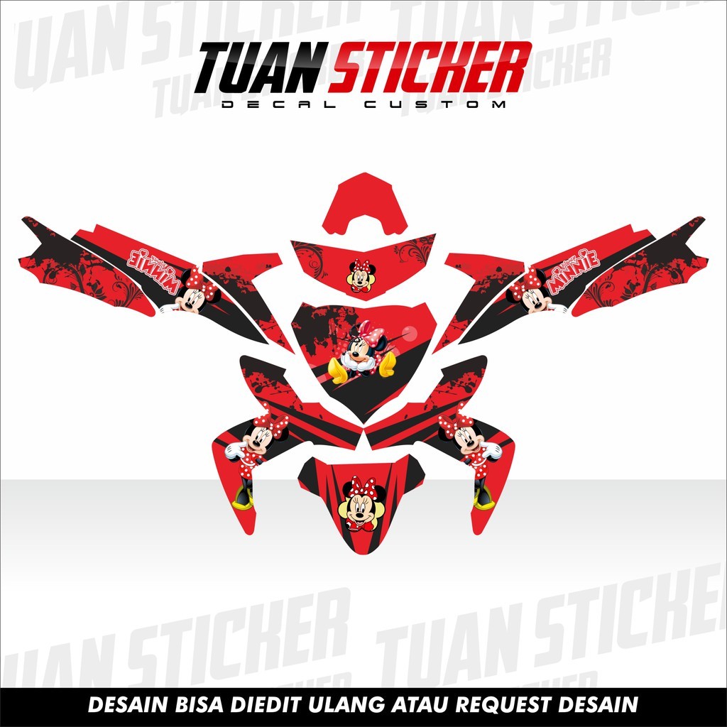 Sticker Striping decal Mio Soul GT, Decal yamaha Mio Soul GT, Striping Mio Soul GT Minnie