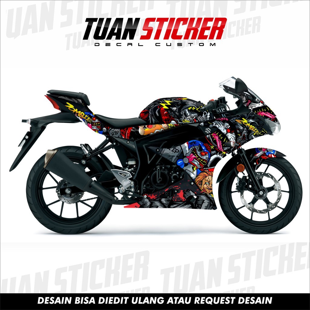 Sticker Striping Decal GSX Full body, Sticker Suzuki GSX, Decal Suzuki Gsx Custom desain 1