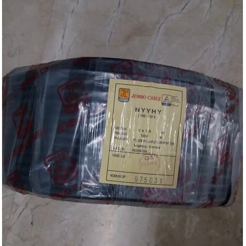 GOSEND KABEL NYYHY 2X1.5 MM2 PER METER PANJANG