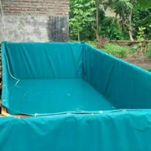 Kolam Terpal Kotak Pvc Orchid 3X4X1 +Pembuangan Air