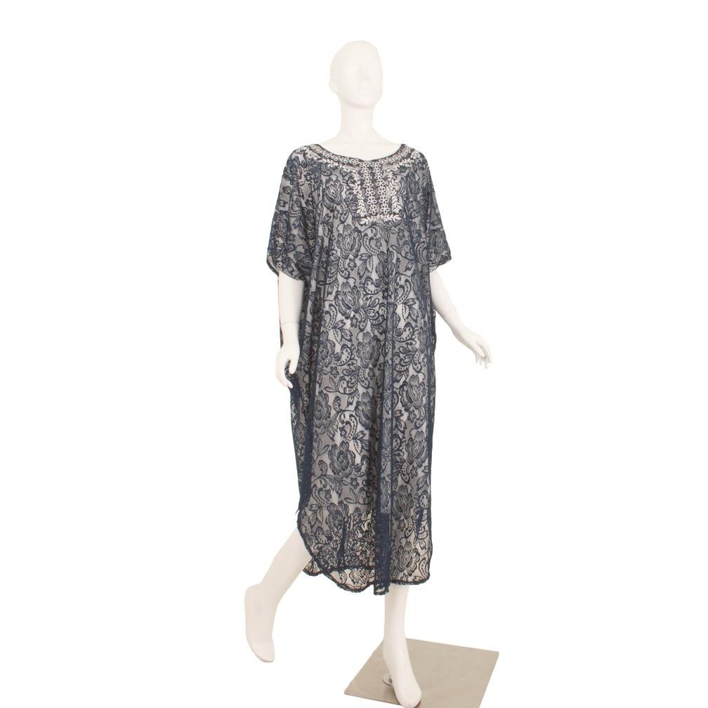 Gamis Kaftan Pesta Mewah Chic Simple Embroidered L Lebaran Modern Wanita Muslim Tn0436Bb Dress Konda