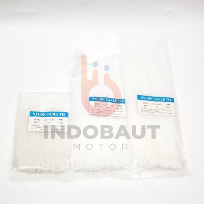 

Terbaru Kabel Tis 2,5 x 100MM 150MM 200MM Cables Ties Tali Segel Plastik ind0b4 Murah