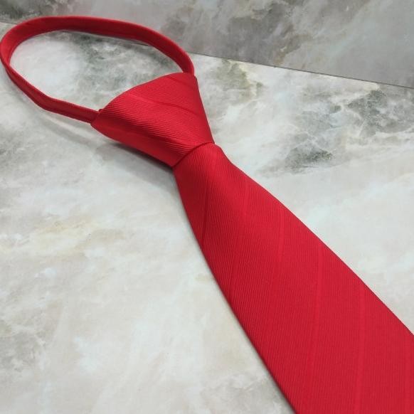 Dasi Merah Polos Dasi Merah Instan Dasi Pria Siap Pakai Dasi Formal