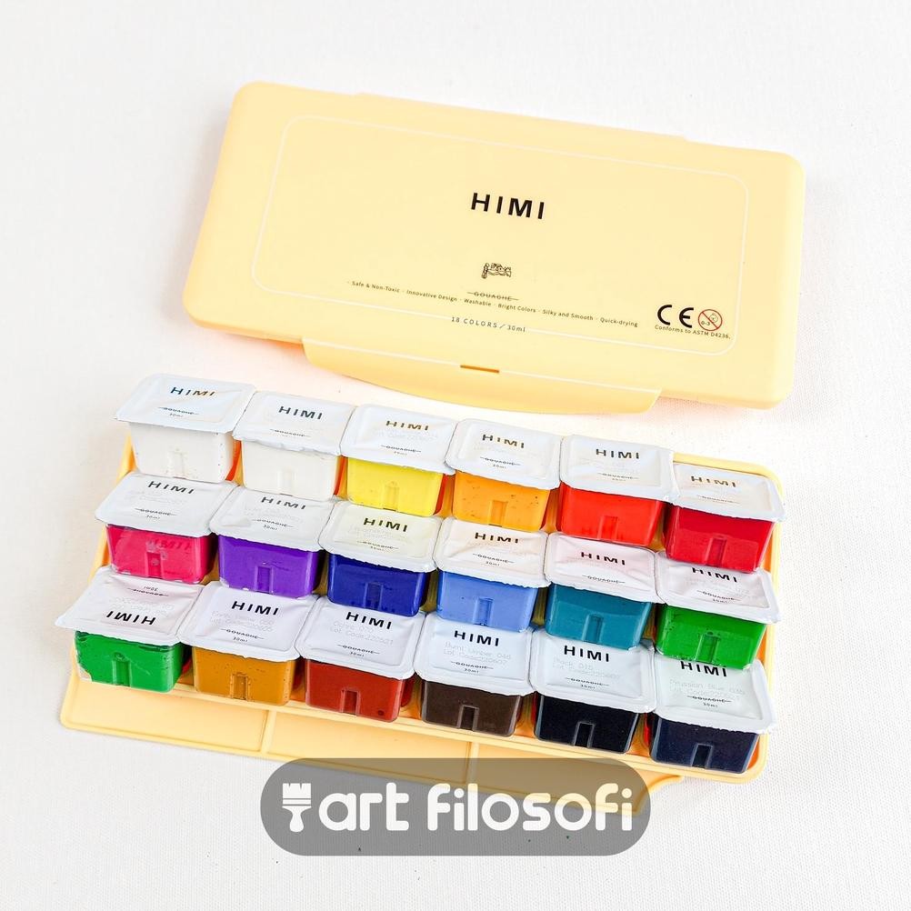 

gf-5 Miya Himi Gouache 18x30ml | Cat Air Gouache Berkualitas