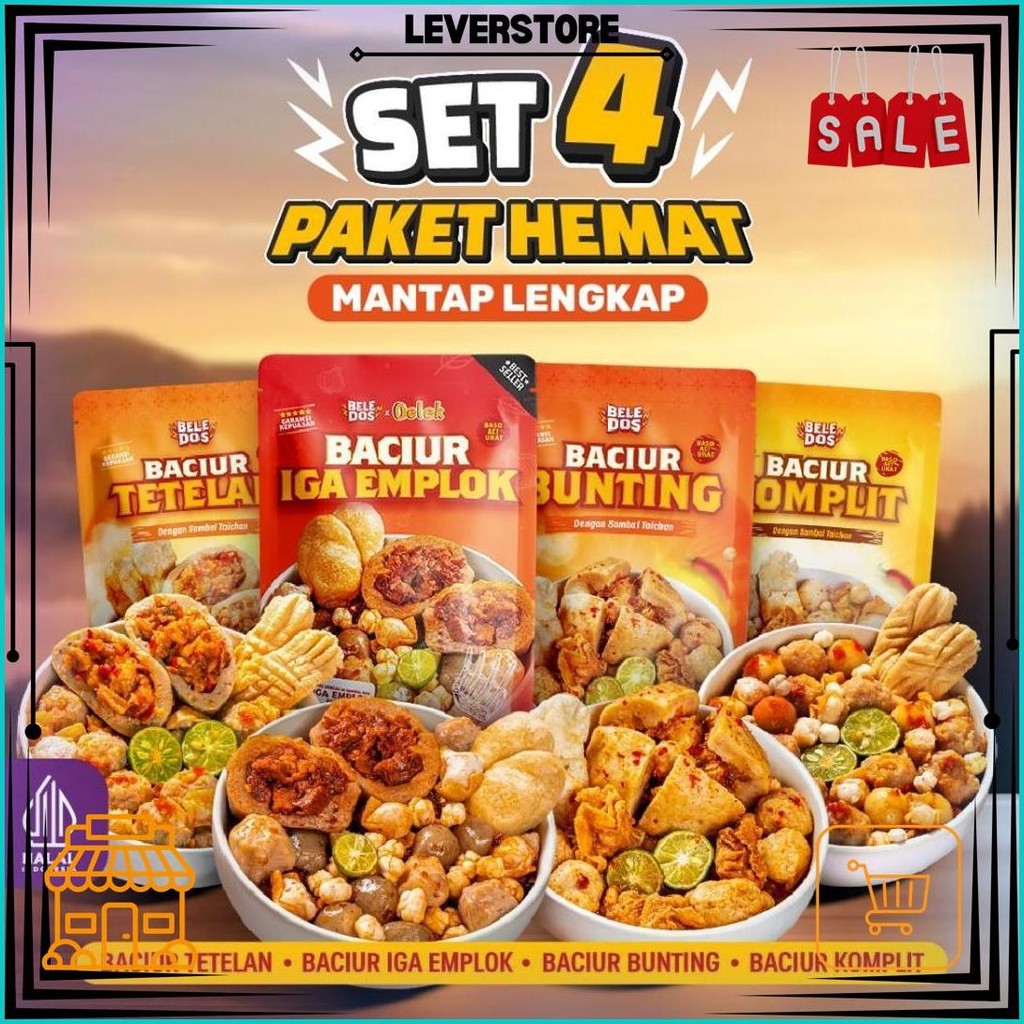 

Beledos Paket Mantap Lengkap Baciur / Baciur Iga Emplok 250 Gram / Baciur Komplit / Baciur Kriwil / Baciur Bunting / Baciur Tetelan (Dapat 4 Pcs Baciur) D Best Seller