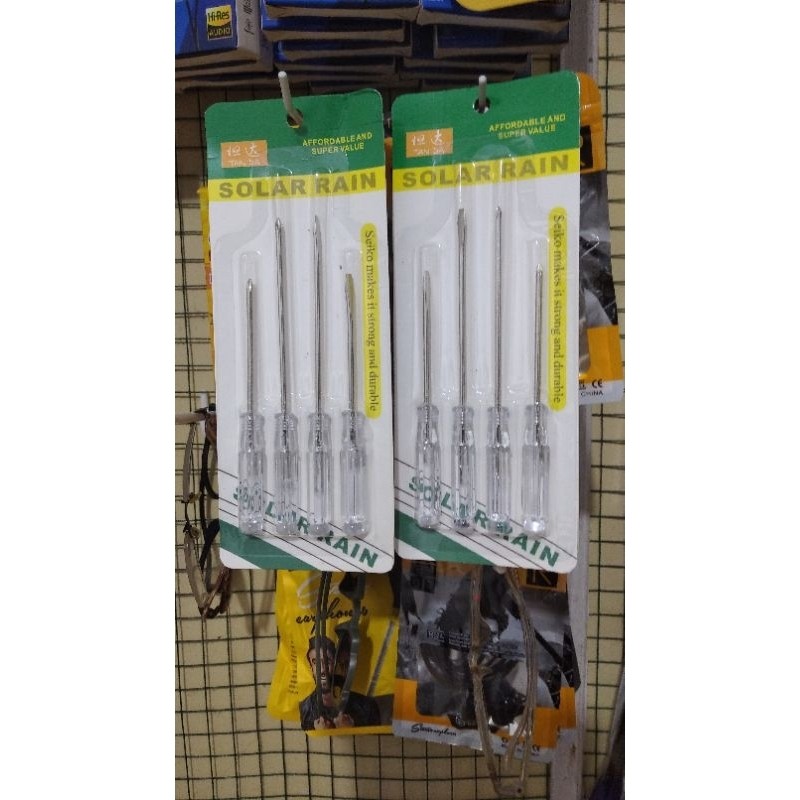 Obeng Set 4 Pcs Obeng Minus Obeng Plus Set Obeng Komplit