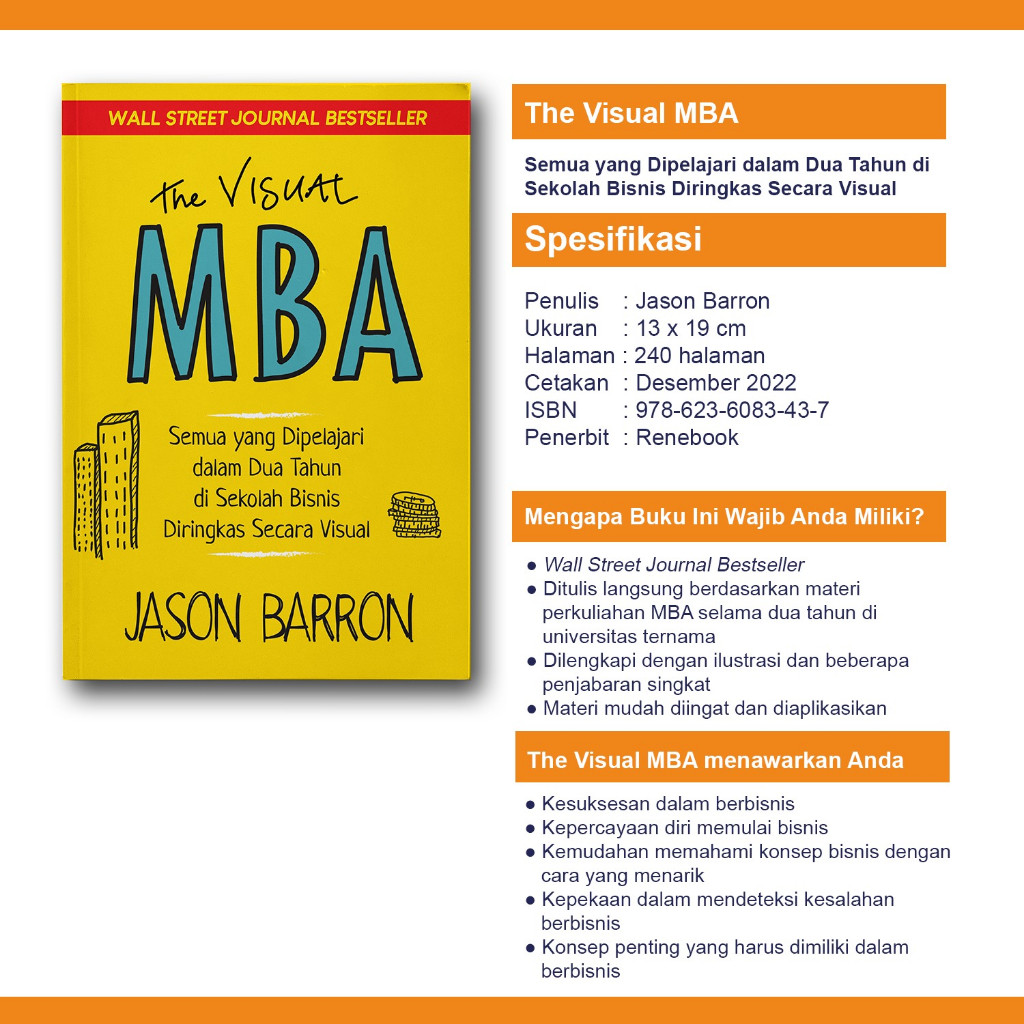 

Buku The Visual MBA by Jason Barron Softcover Hardcover