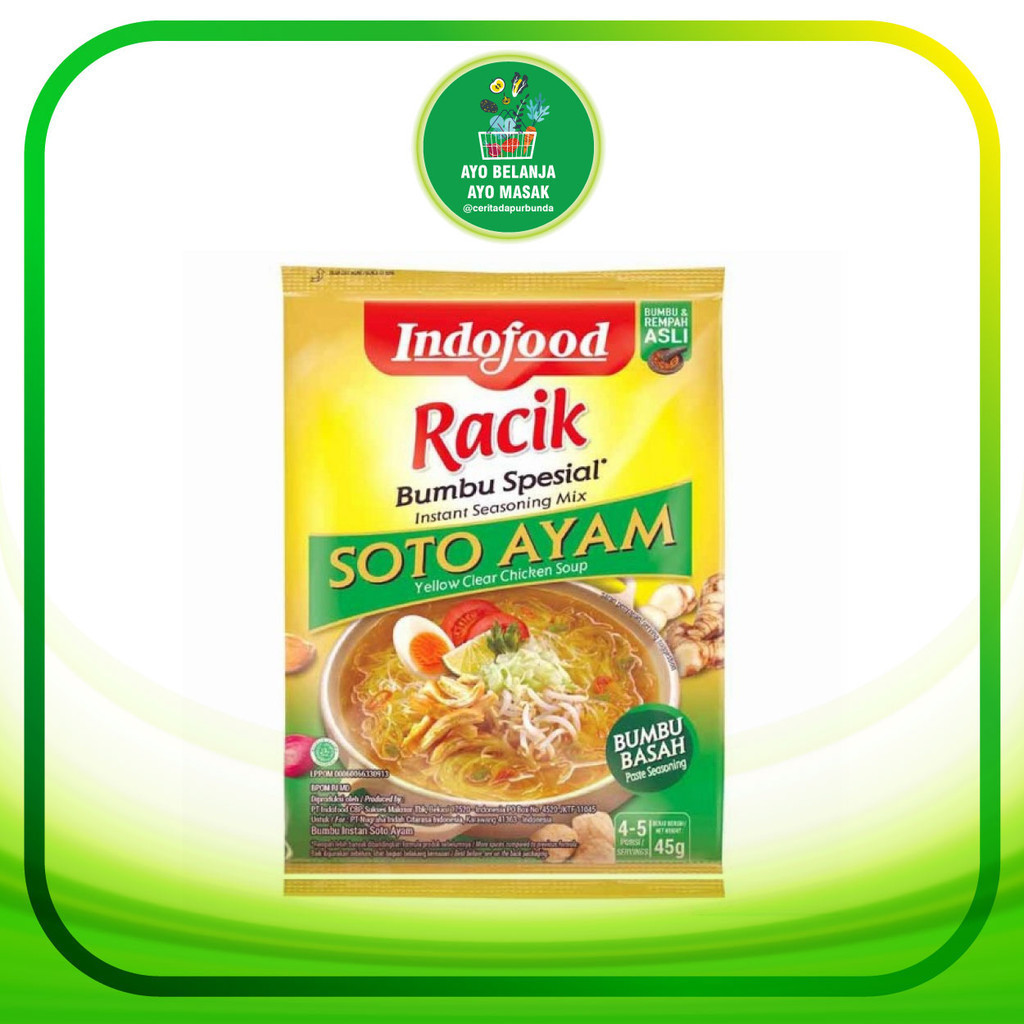 

Bumbu Basah INDOFOOD SOTO AYAM kemasan 45 gram